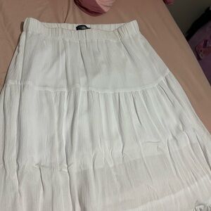 Streetwear Society Cream Maxi A-Line Skirt